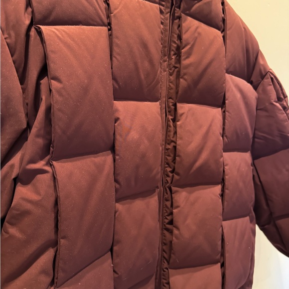 Milazzo Basketweave Quilted Puffer Jacket - Large - Maroon NWT (Retail $500) - Picture 3 of 6